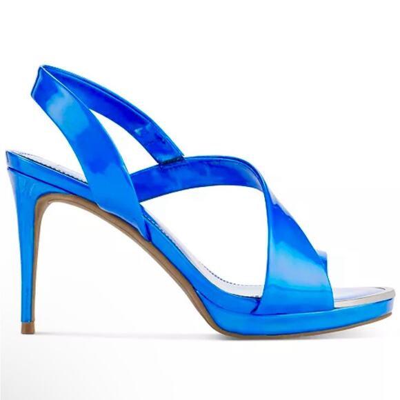 DKNY Diva Slingback Heels – Iridescent Blue | Size 10 (EU 41 / UK 7.5) - Picture 2 of 14